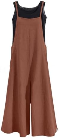 Casual Loose Boyfriend Bib Pants Summer Wide Leg Cotton Jum…