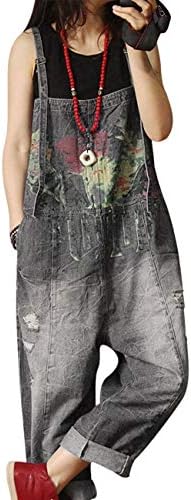 Casual Loose Denim Jumpsuits Rompers Boyfriend Plus Size Ba…