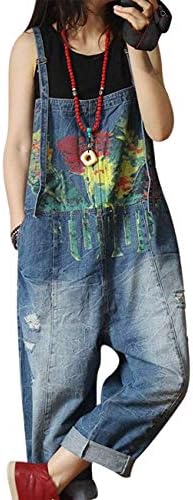 Casual Loose Denim Jumpsuits Rompers Boyfriend Plus Size Ba…