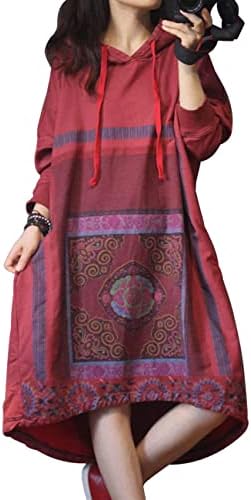 Casual Loose Ethnic Floral Hoodies Sweatshirts Jackets Curv…