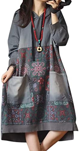 Casual Loose Ethnic Floral Hoodies Sweatshirts Jackets Long…