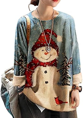 Christmas Sweater Graphic Printed Oversized Pullover Sweate…