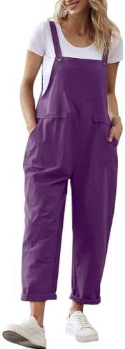 Long Casual Loose Bib Pants Overalls Baggy Rompers Jumpsuit…