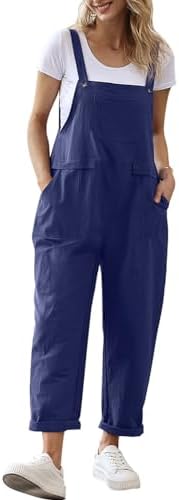 Long Casual Loose Bib Pants Overalls Baggy Rompers Jumpsuit…