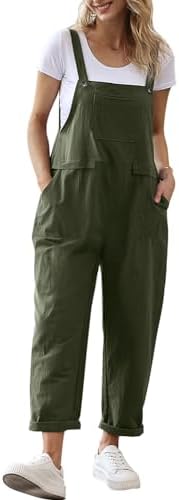 Long Casual Loose Bib Pants Overalls Baggy Rompers Jumpsuit…