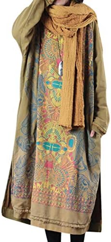 Long Loose Fit Sweatshirt Dress Ombre Ethnic Printed 4/5 Sl…