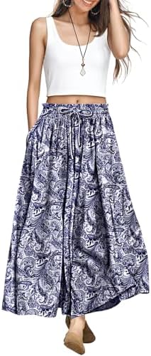 Wide Leg Pants Summer Floral Boho Palazzo Pants Casual High…